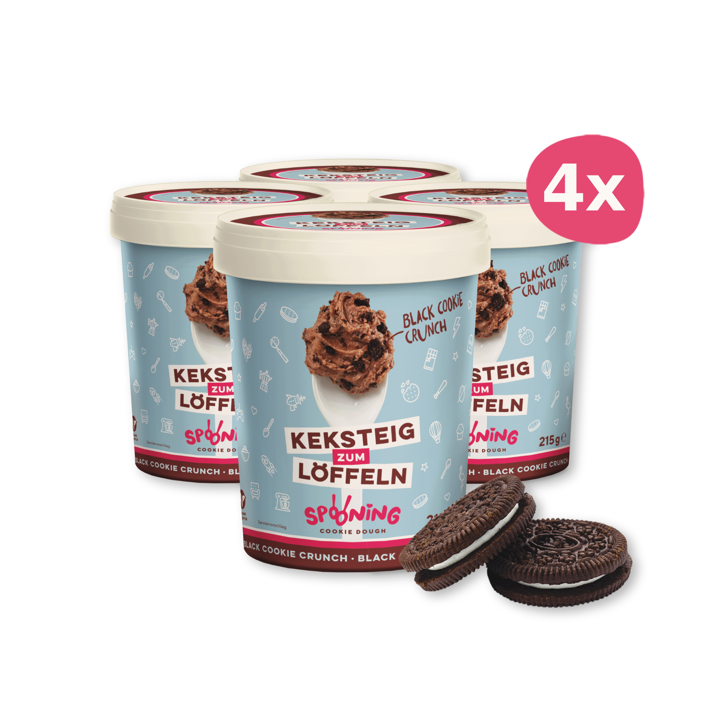 Spooning Black Cookie Crunch Bundle (4 Stück)